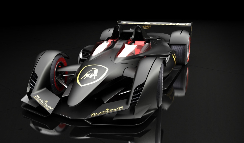 Черный болид для гонок Формула 1