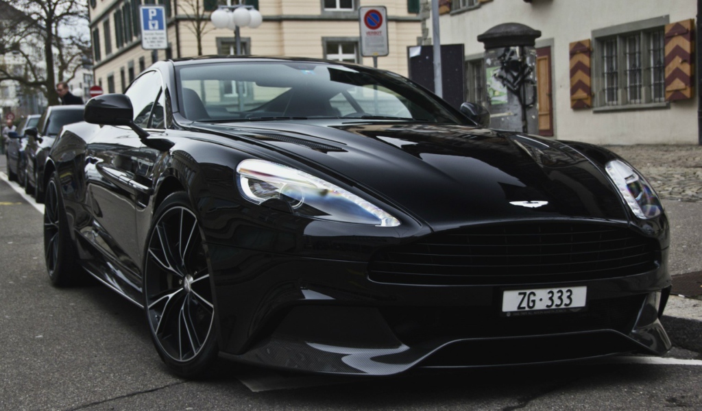Black Aston Martin Vanquish