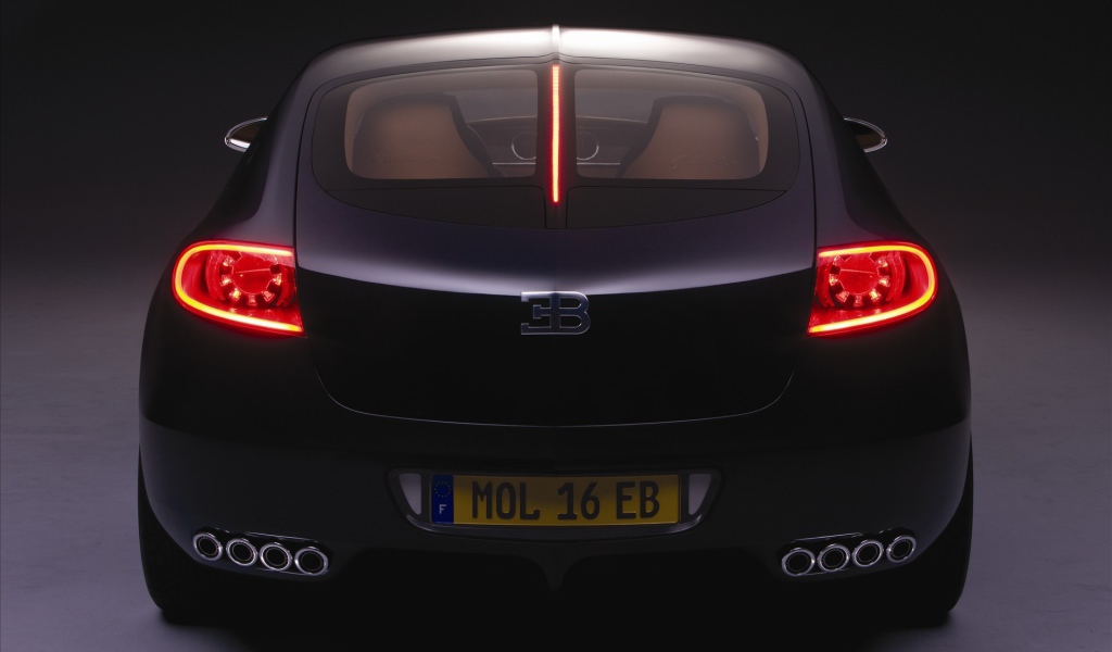 Черный Bugatti 16C Galibier с французскими номерами