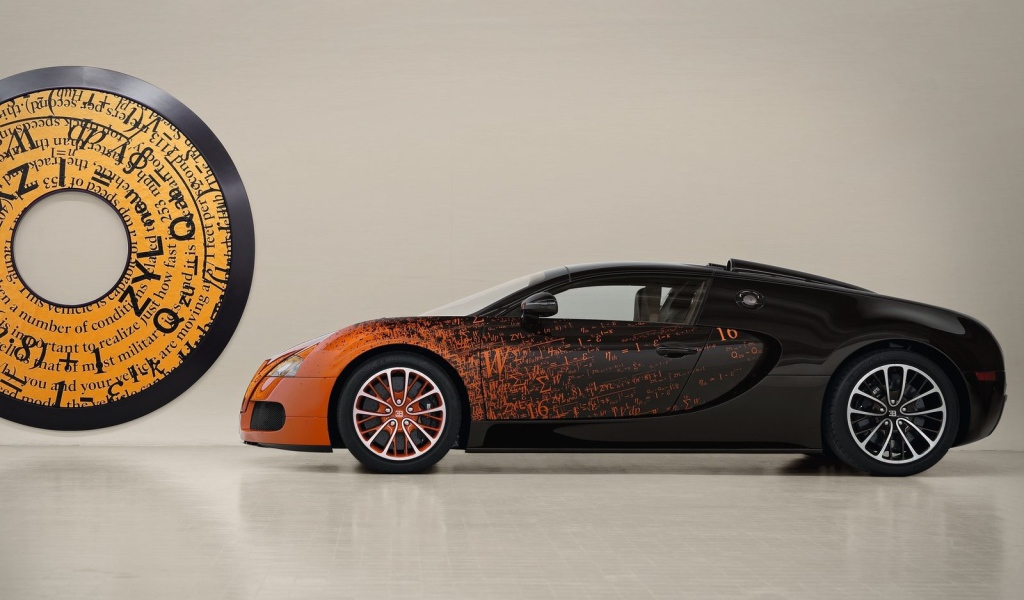 Оранжево черный Bugatti Veyron