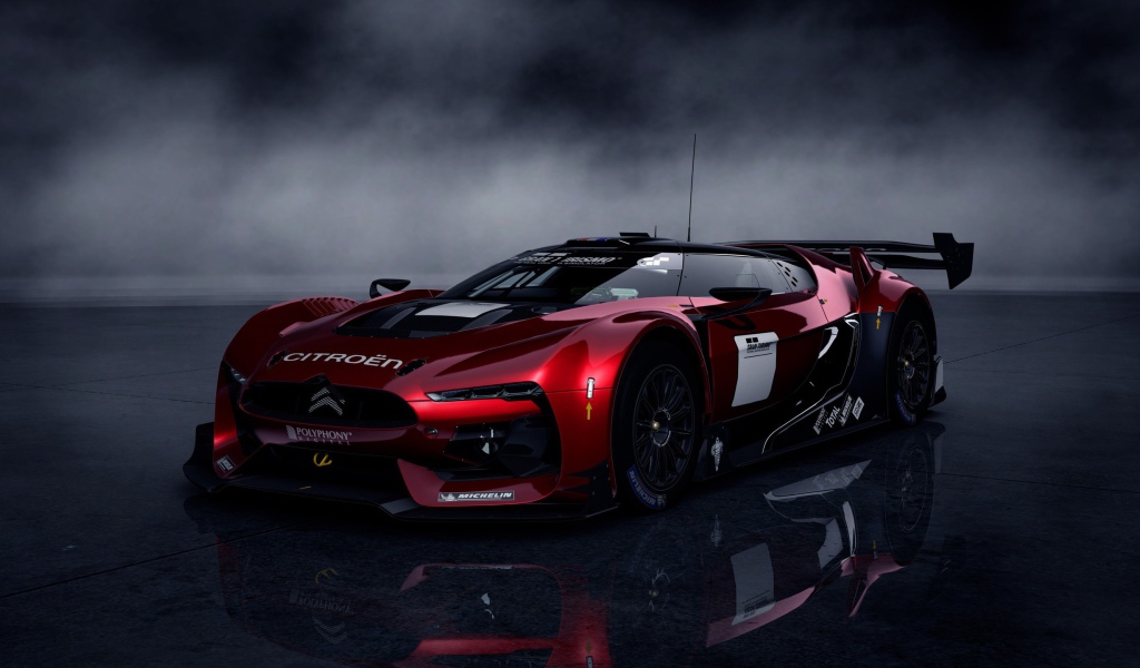 Красный спортивный  Citroën Gran Turismo