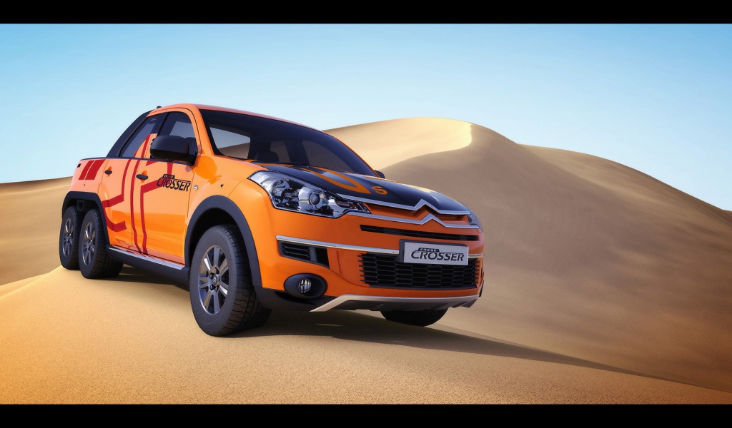 Трехосный пикап Ситроен в пустыне