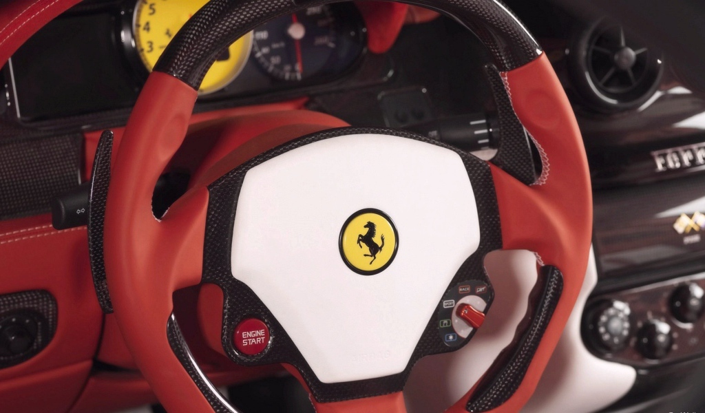 Ferrari sports steering wheel