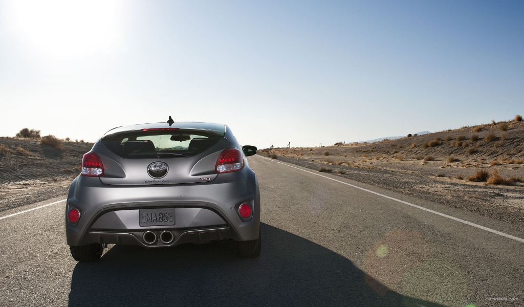 Rear view of the Hyundai Veloster