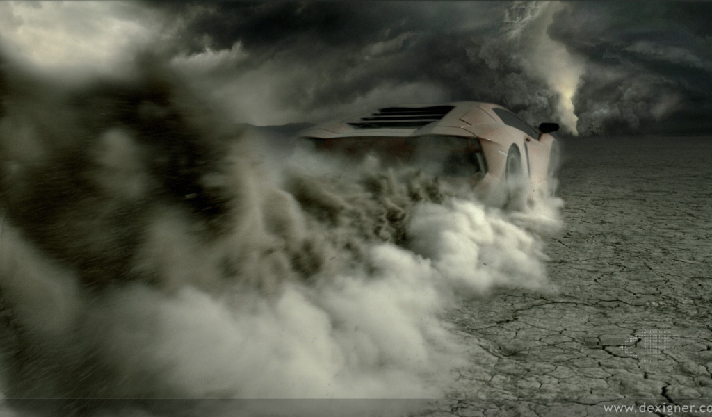 Ламборгини поднял за собой пыль