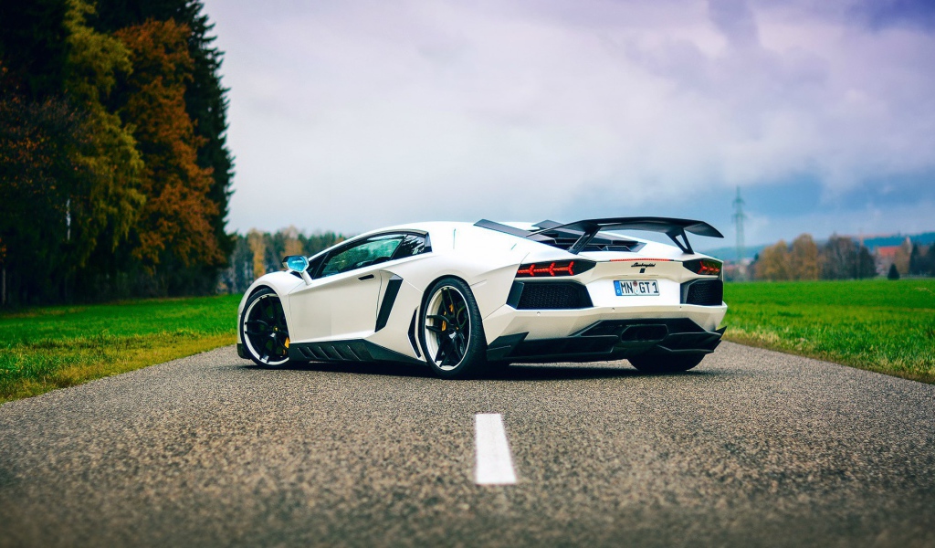 Белый Lamborghini Aventador LP700-4