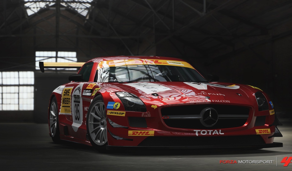 Наклейки на красном Mercedes-Benz