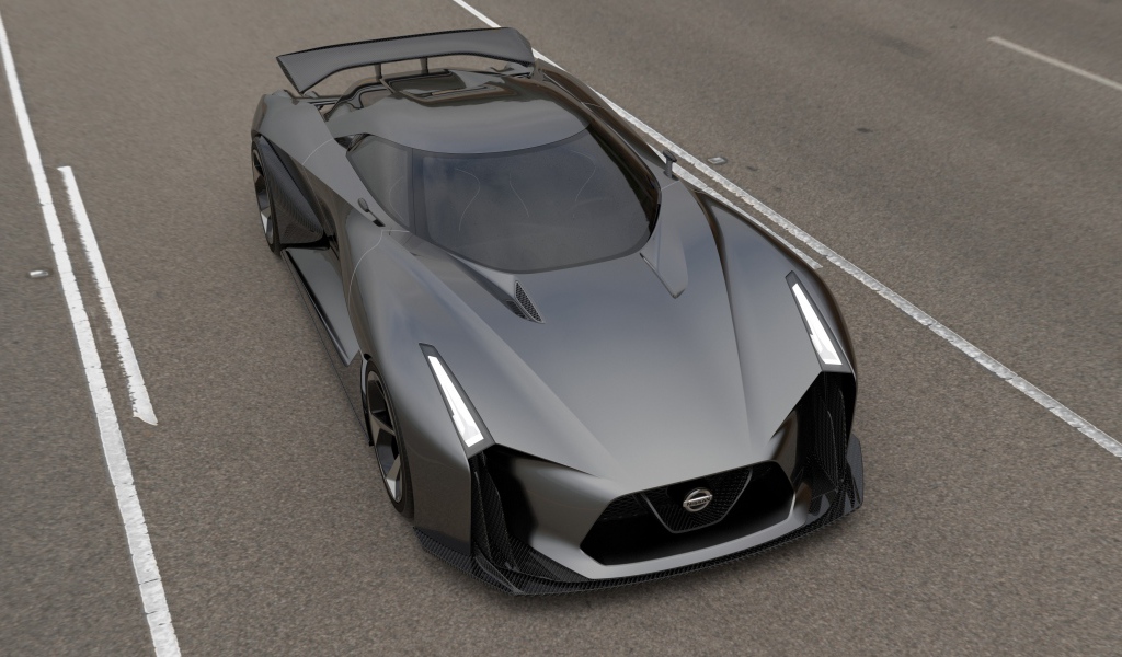 Черный суперкар Nissan Concept 2020