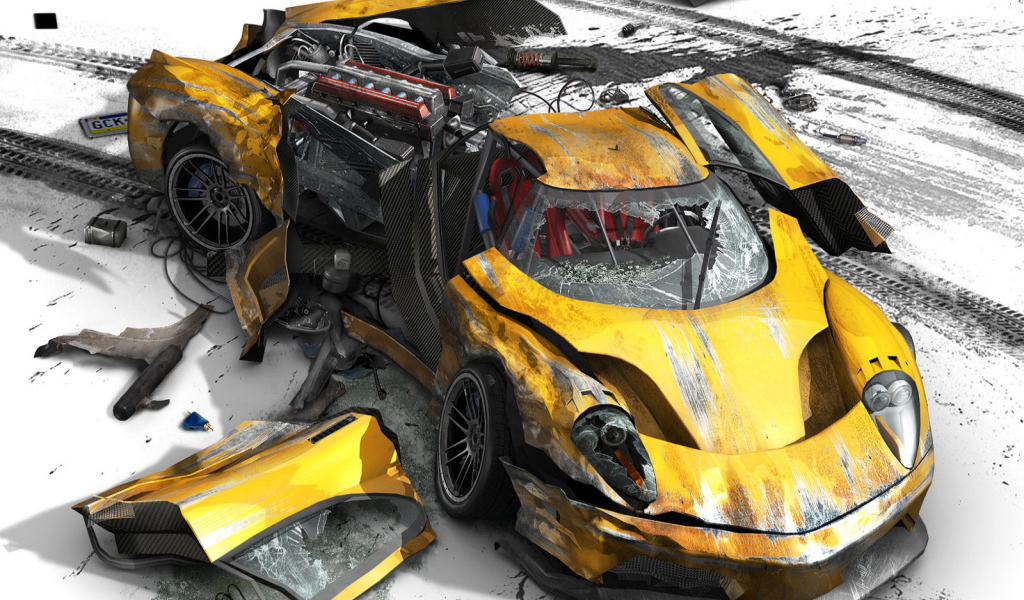 Разбитый автомобиль