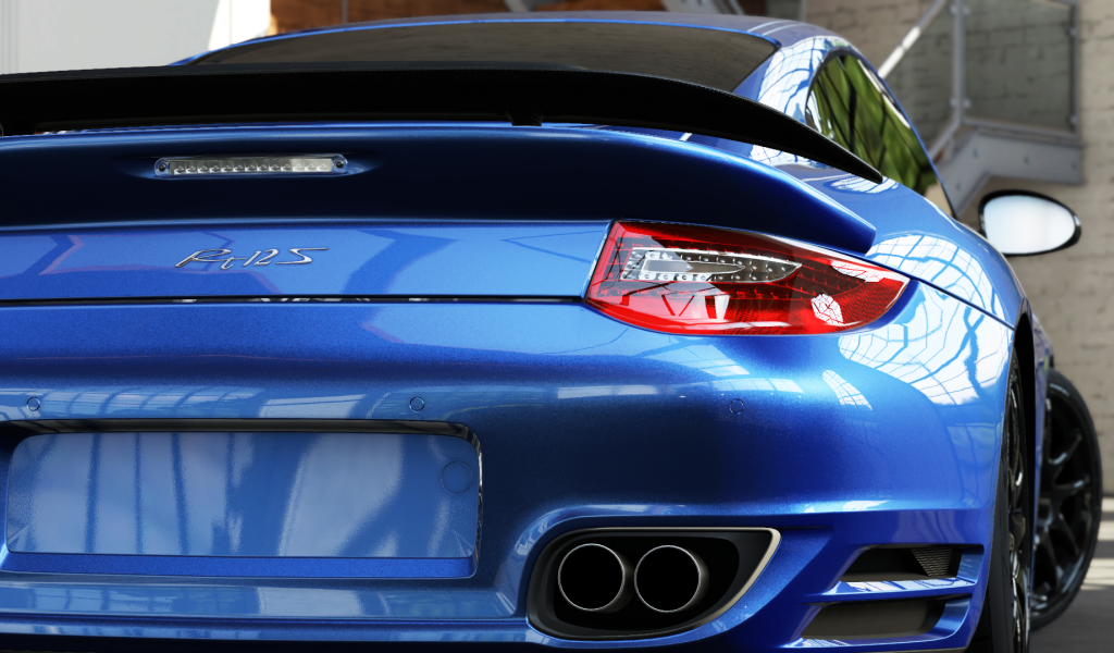 Голубой Порше РУФ 12