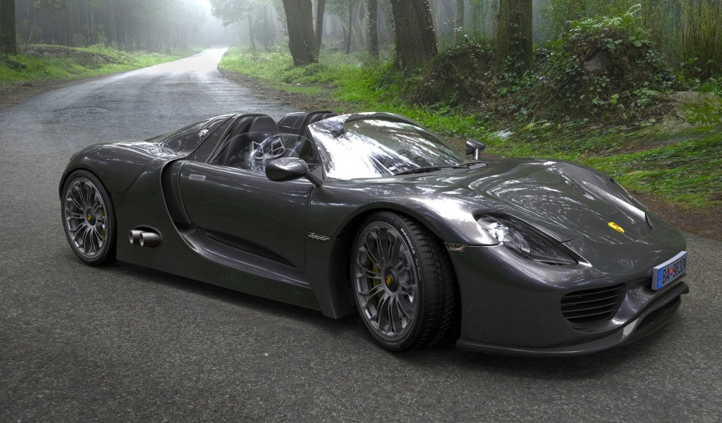 Двухместный автомобиль Porsche 918 Spyder