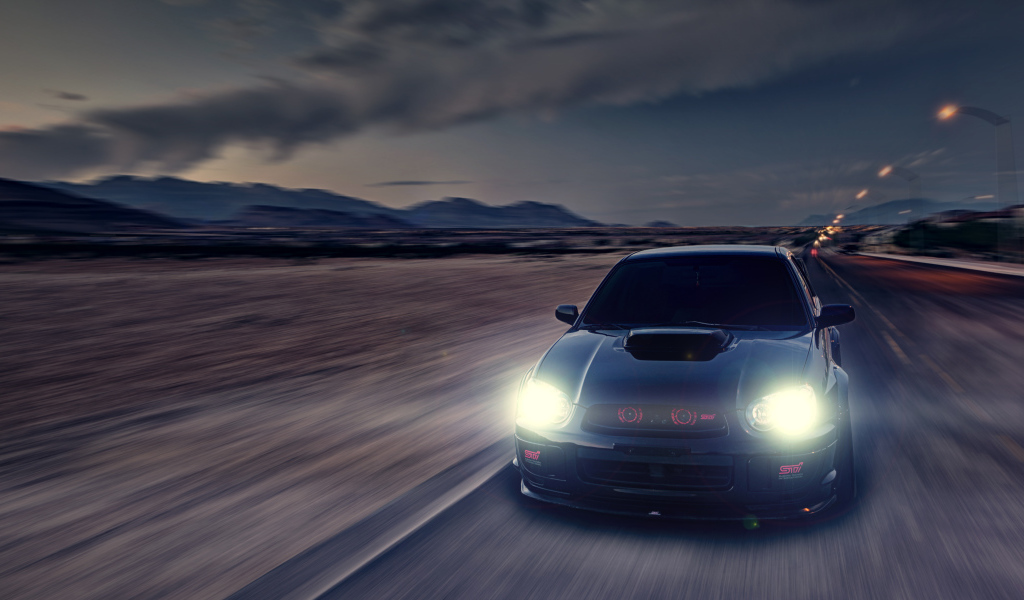 Субару импреза черная