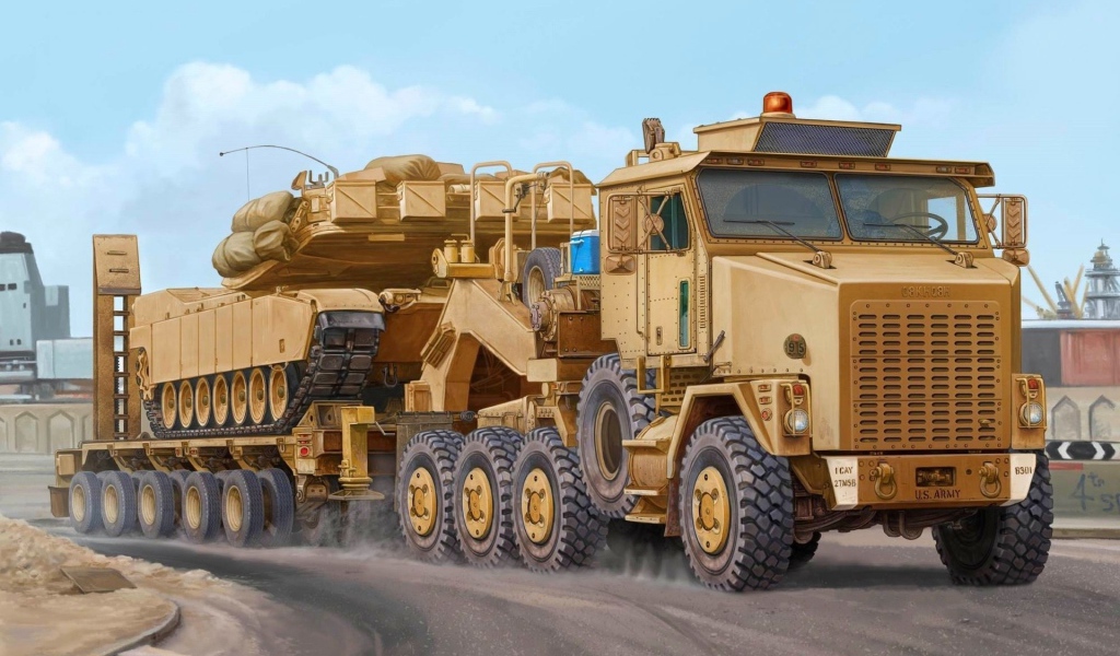 Танк на тягаче