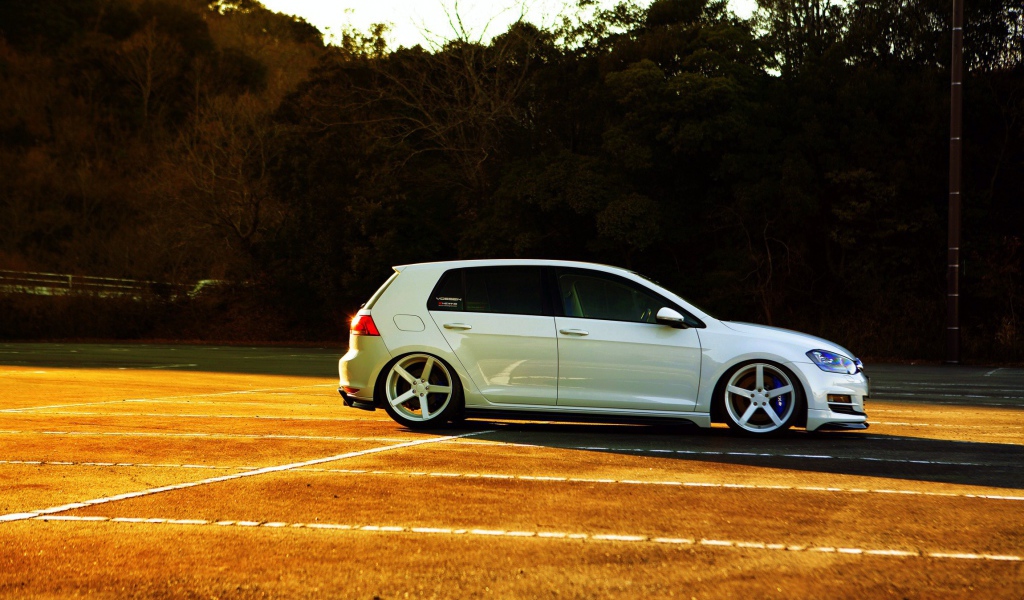 Белый Volkswagen golf 7
