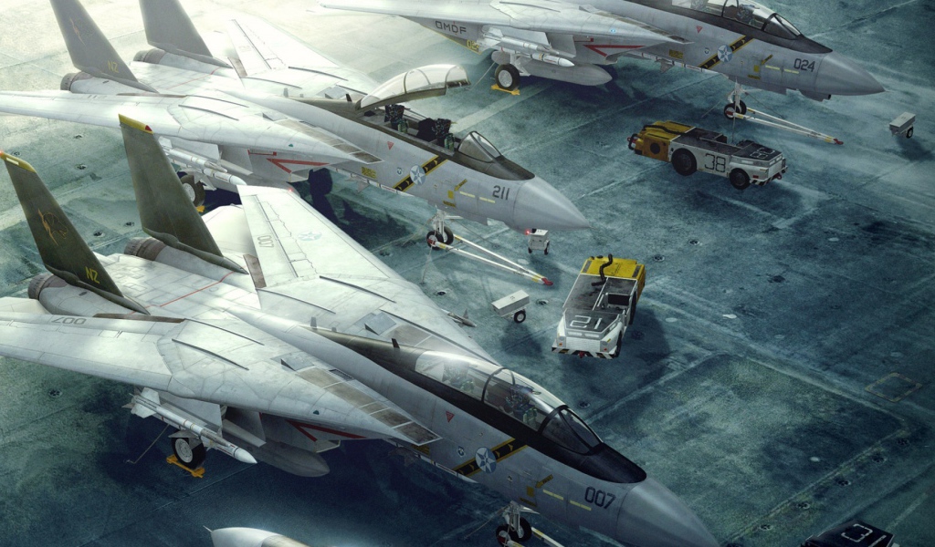 Истребители в ангаре