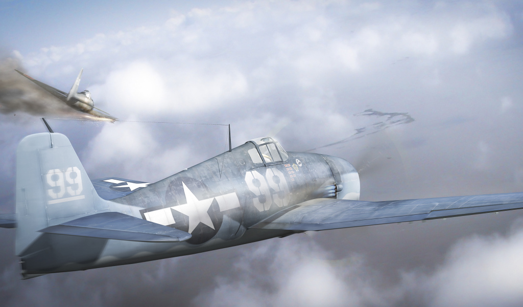 Самолет в воздушном бою