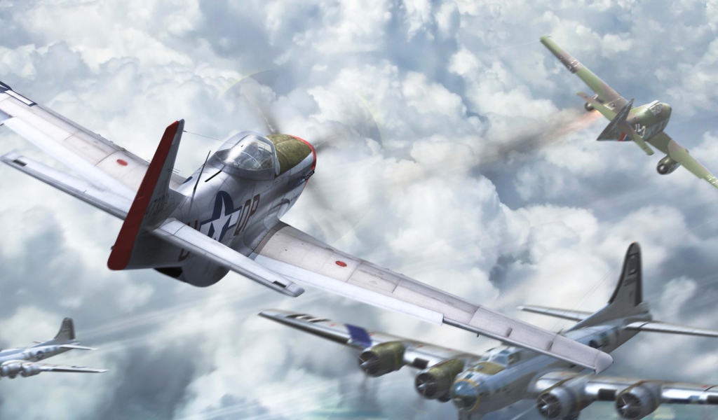 Самолет Джет Хунтер в бою