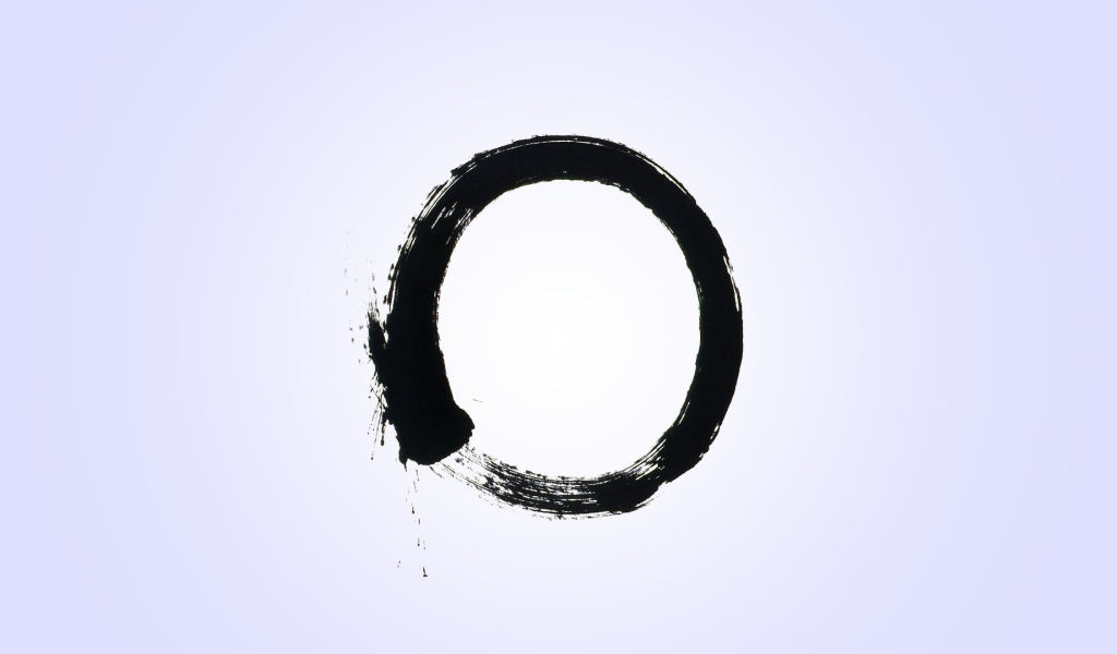 Черный круг на белом фоне