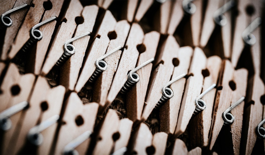 Набор деревянных прищепок