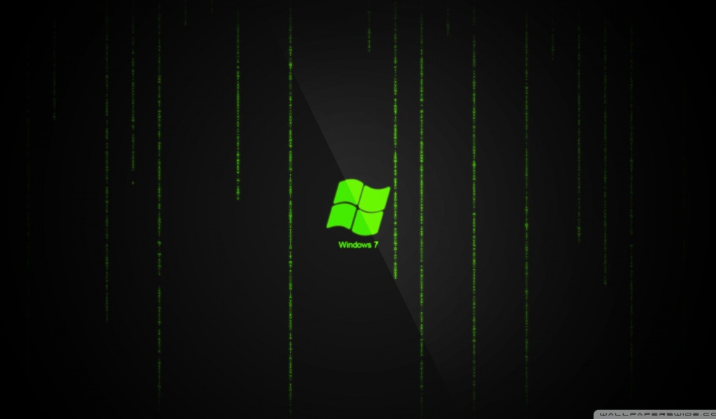 Кислотный логотип Windows, черный фон