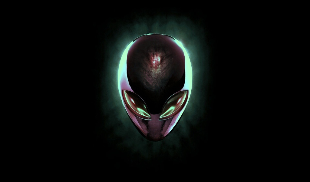 Коричневый инопланетянин, черный фон