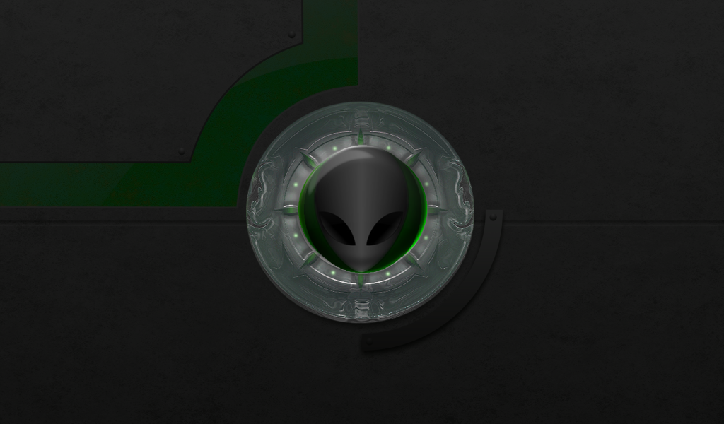 Лицо инопланетянина, серый фон