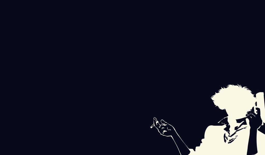 Аниме Ковбой Бибоп, синий фон