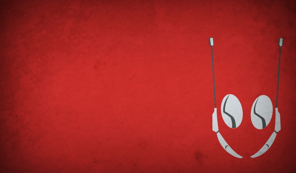 Муравей Ant-Man, красный фон