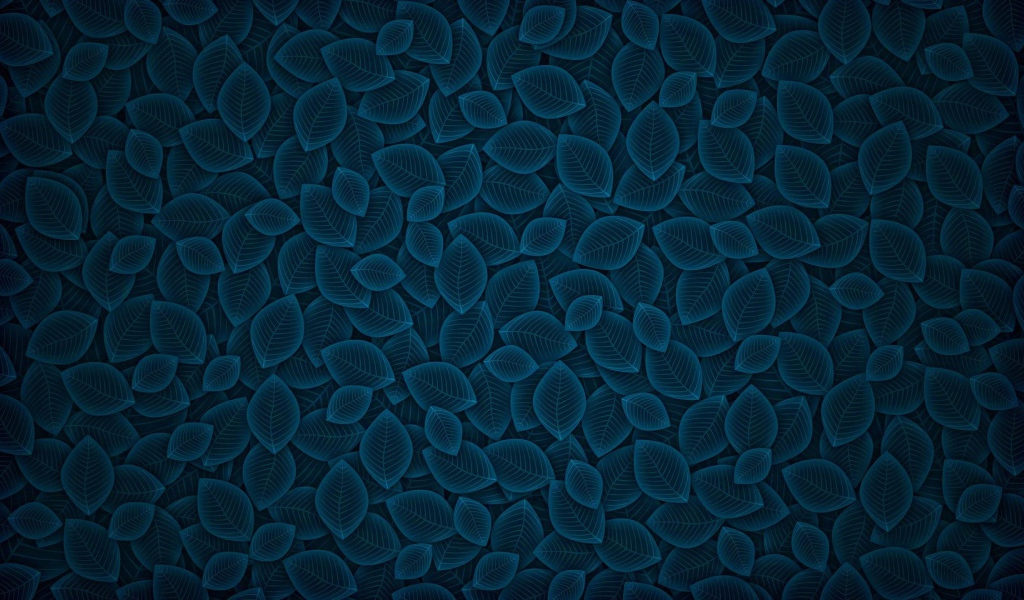 Фон из синих листьев