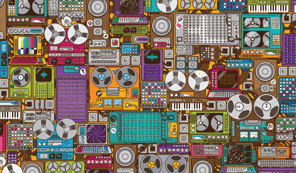 Фон из пленочных магнитофонов