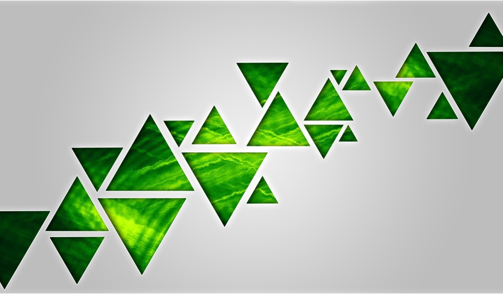 Фон из зеленых треугольников
