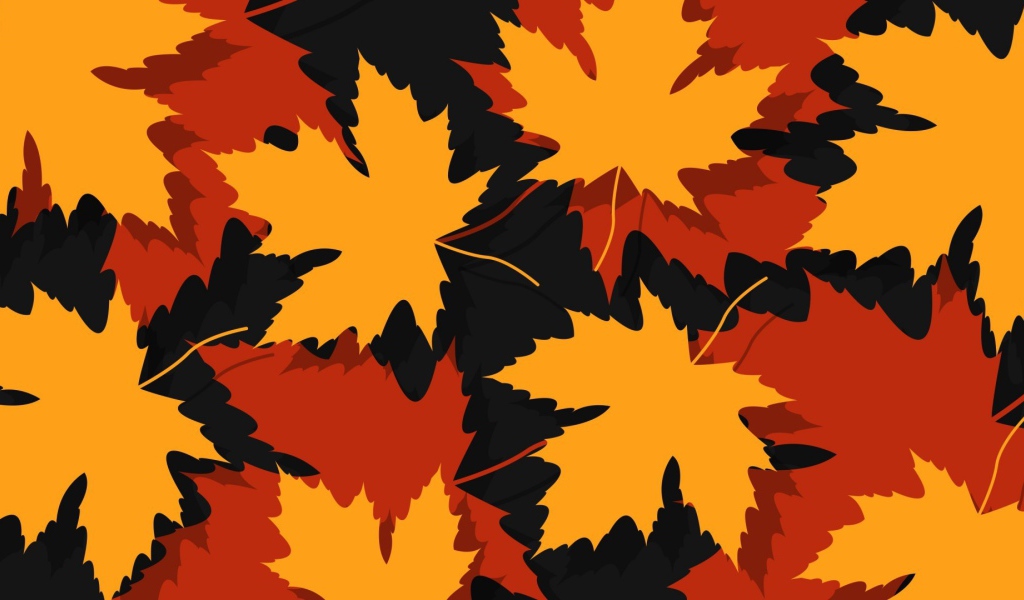 Фон из желтых кленовых листьев