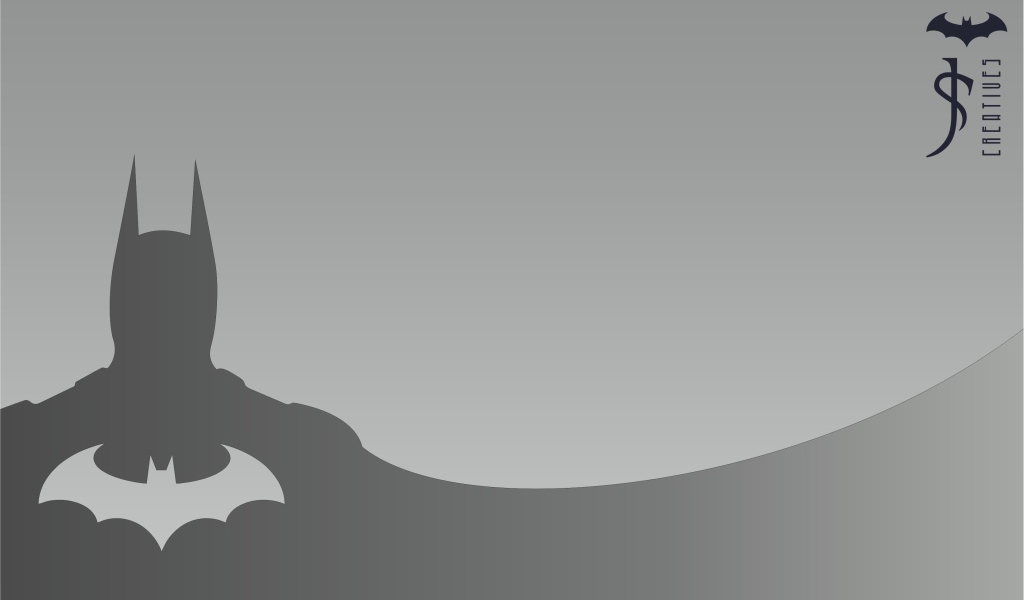 Летучая мышь и Бетман, серый фон