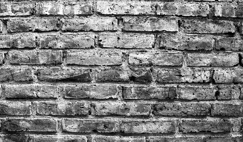 Черно белое фото кирпичной кладки
