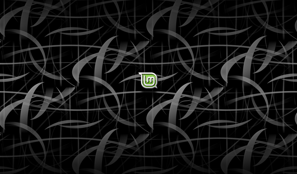 Черный фон Linux Mint