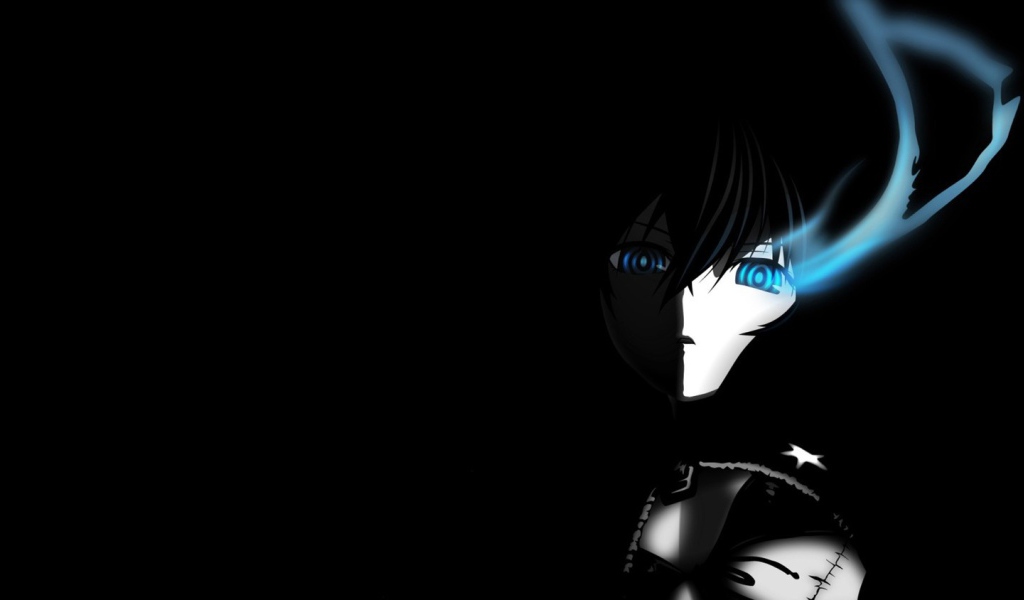 Черный фон аниме Black Rock Shooter