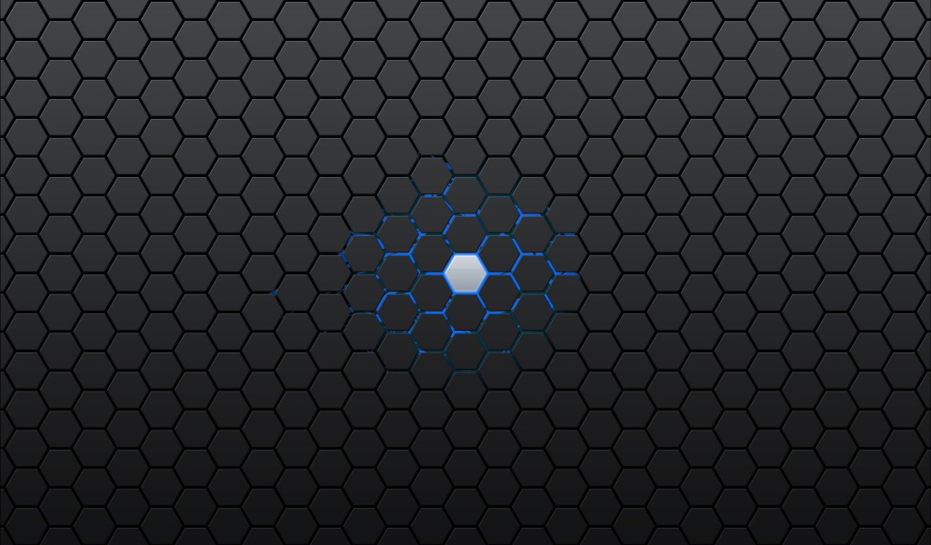 Голубая ячейка в черной структуре