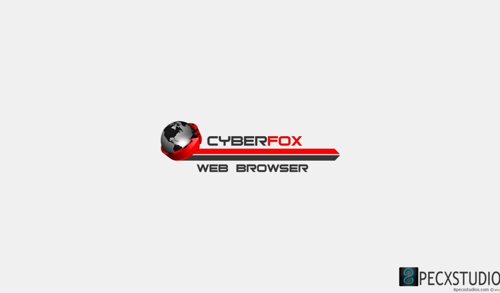 Браузер Cyberfox, красный на белом фоне