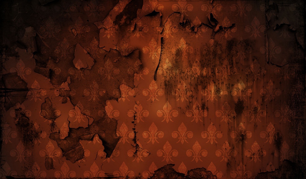 Обгоревшие коричневые обои