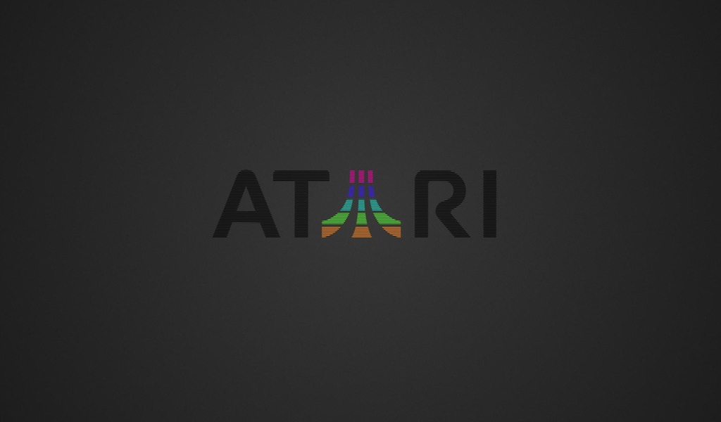 Надпись Atari, серый фон