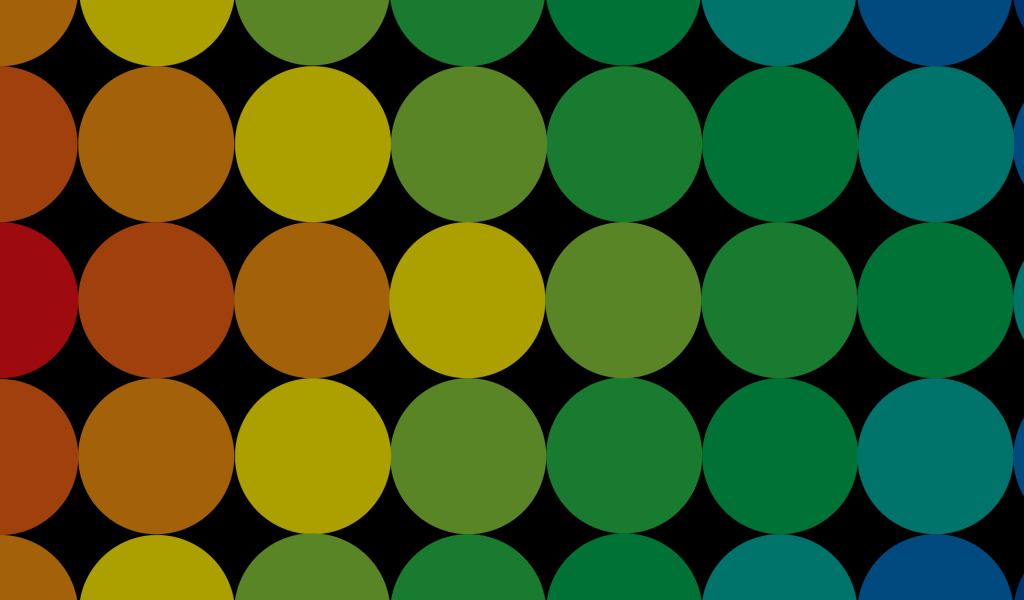 Круги разных цветов на черном фоне