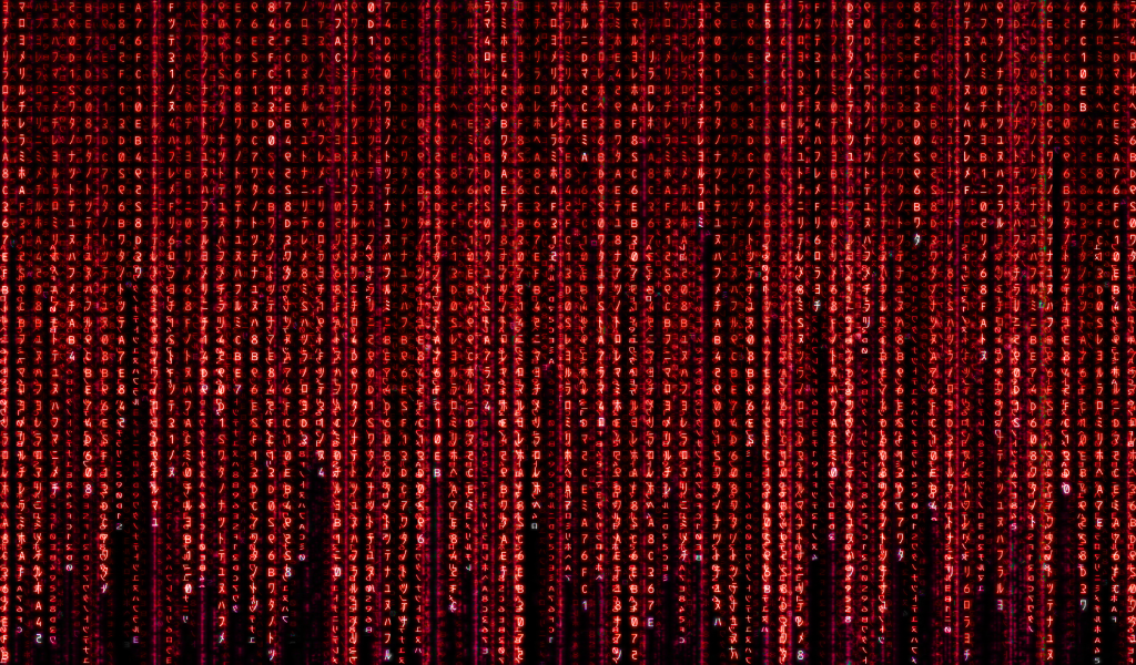 Код Матрицы, красный цвет