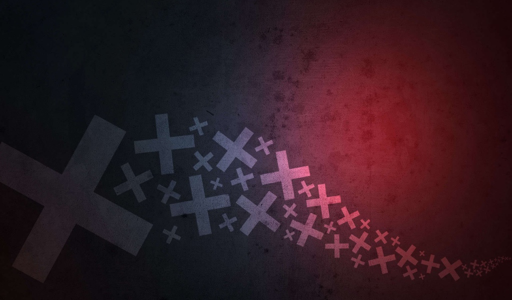 Крестики на темном фоне