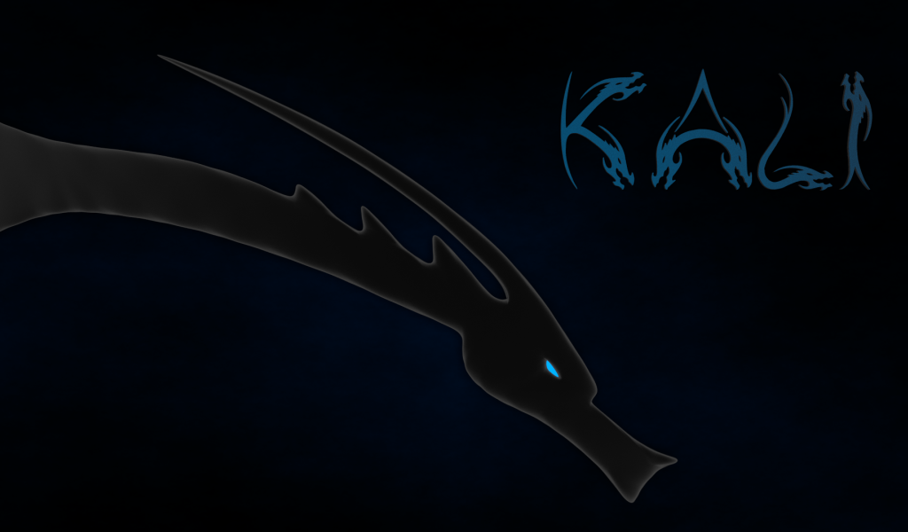 Темно синий фон Kali Linux