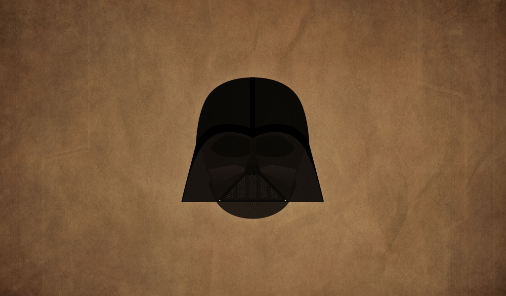 Маска Дарта Вейдера, коричневый фон
