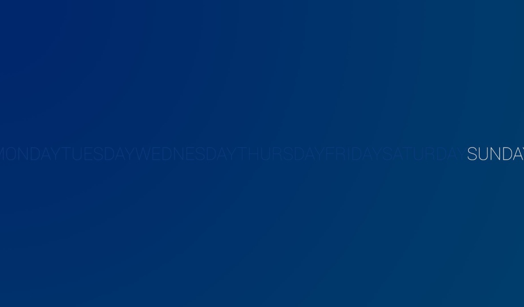 День недели воскресенье