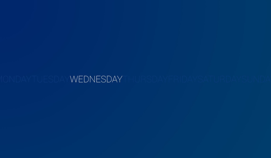 День недели среда