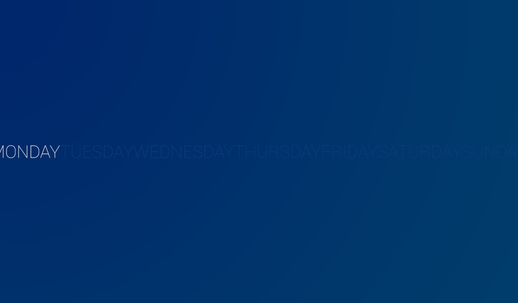 День недели понедельник