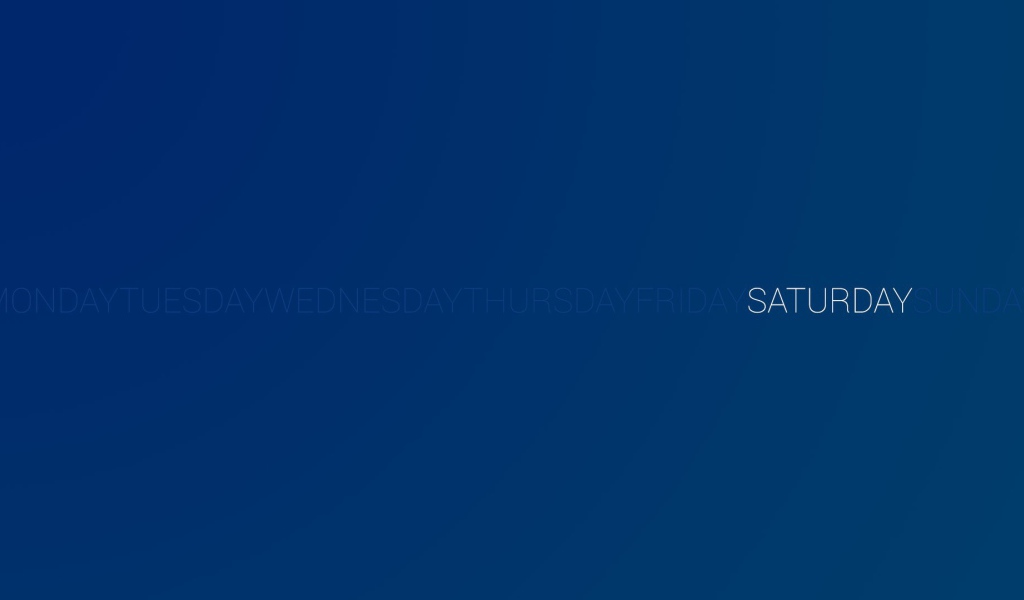 День недели суббота