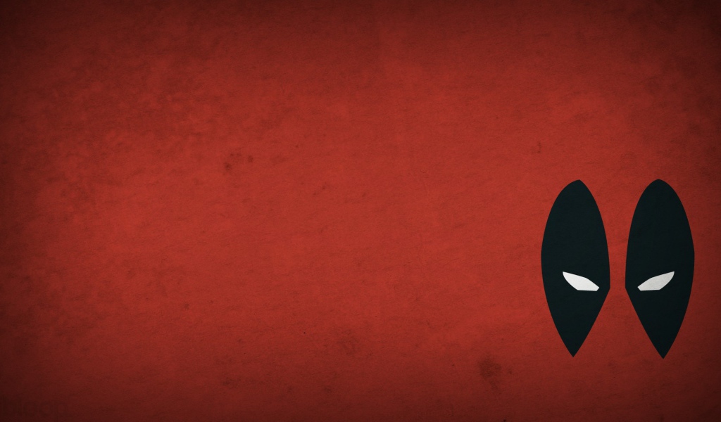 Глаза Дэдпула, красный фон